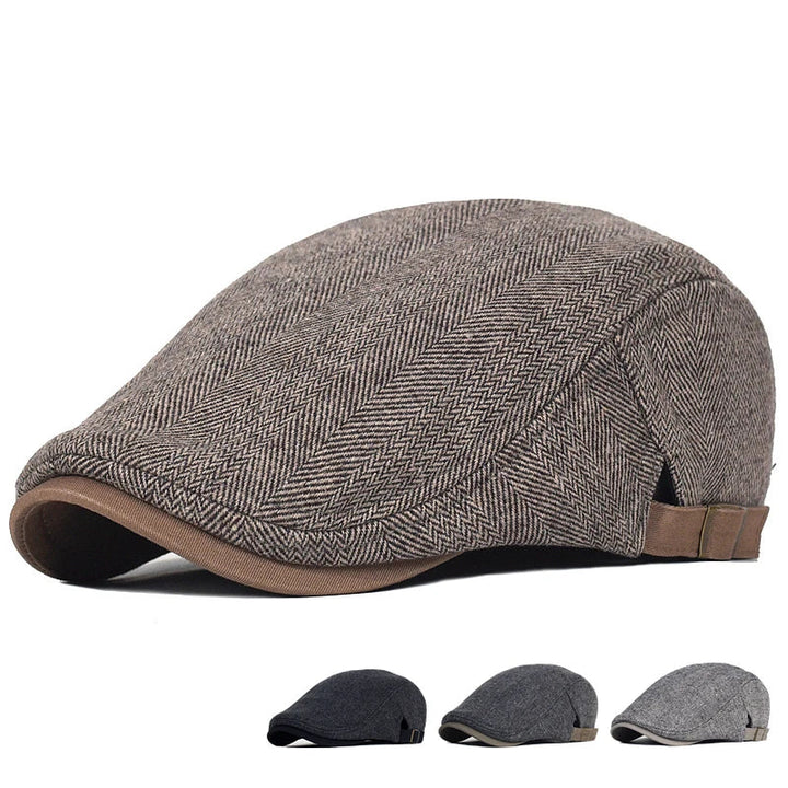 Cadre Dore | Modern Men’s Cap with Herringbone Pattern