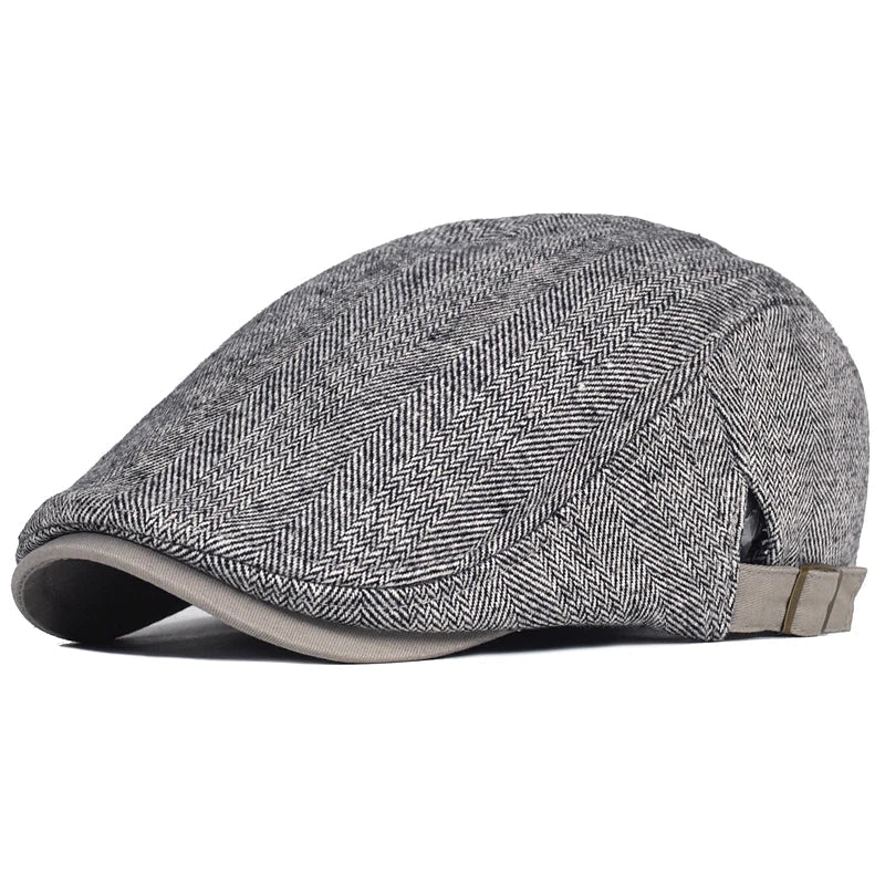 Cadre Dore | Modern Men’s Cap with Herringbone Pattern