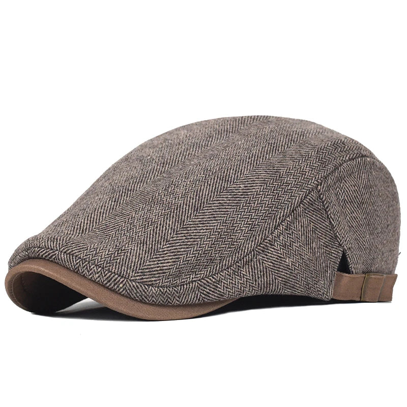 Cadre Dore | Modern Men’s Cap with Herringbone Pattern