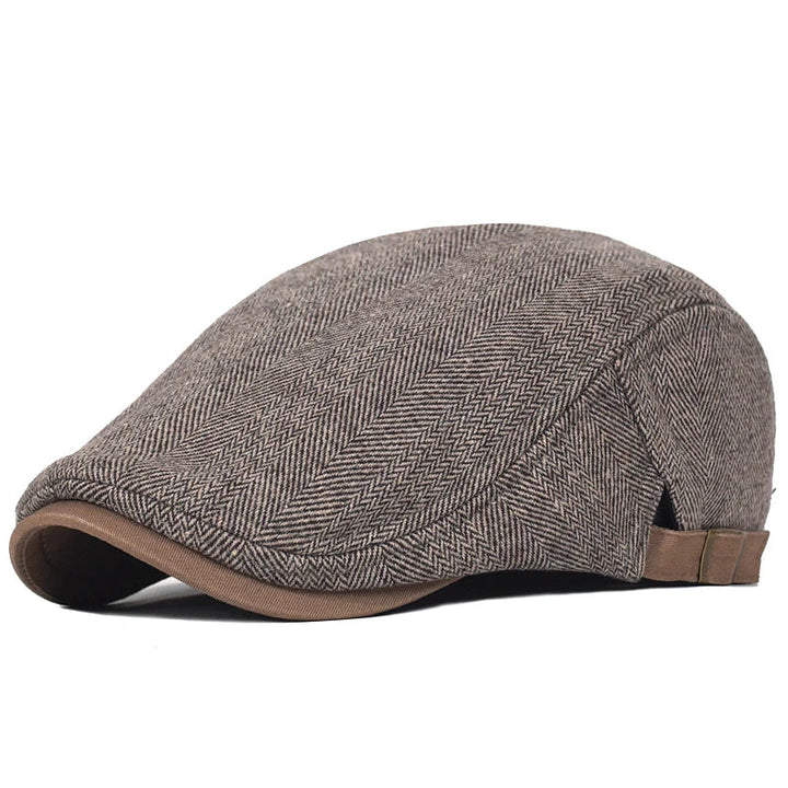 Cadre Dore | Modern Men’s Cap with Herringbone Pattern