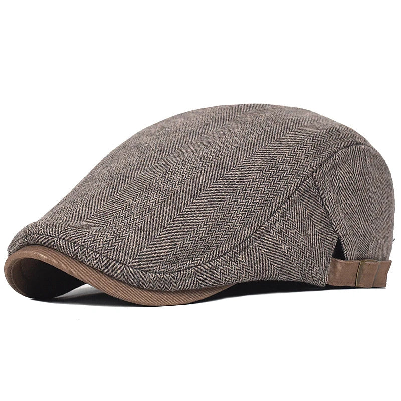 Cadre Dore | Modern Men’s Cap with Herringbone Pattern
