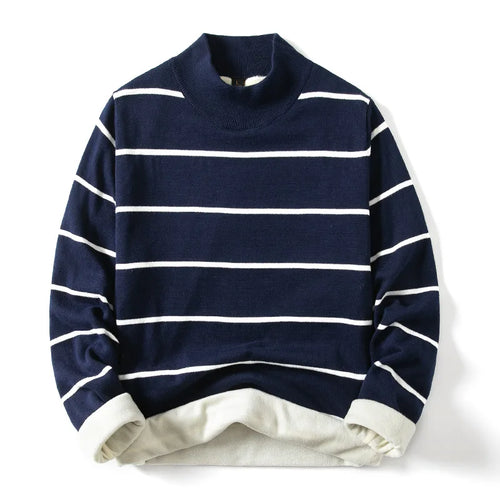 Coral Striped Sweater