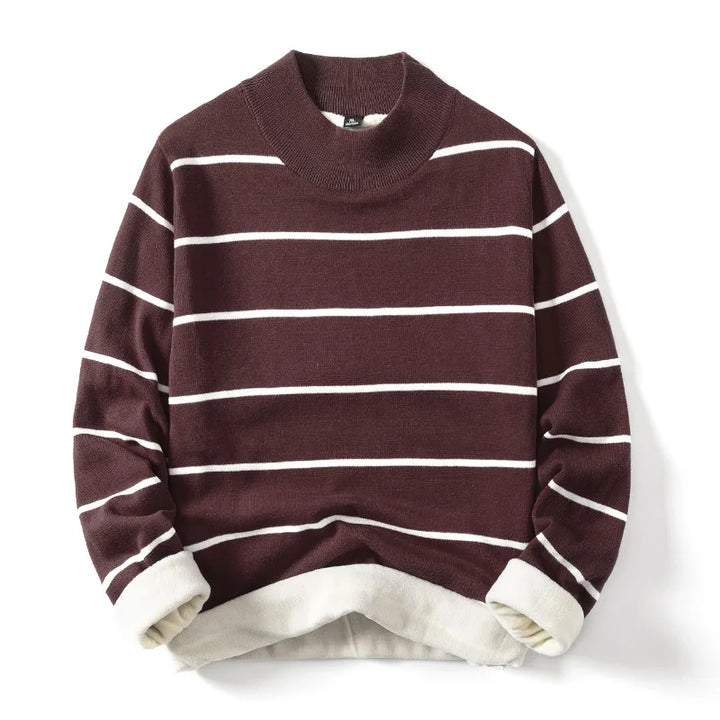 Coral Striped Sweater